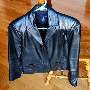 Ann Taylor XS Black Leather Jacket